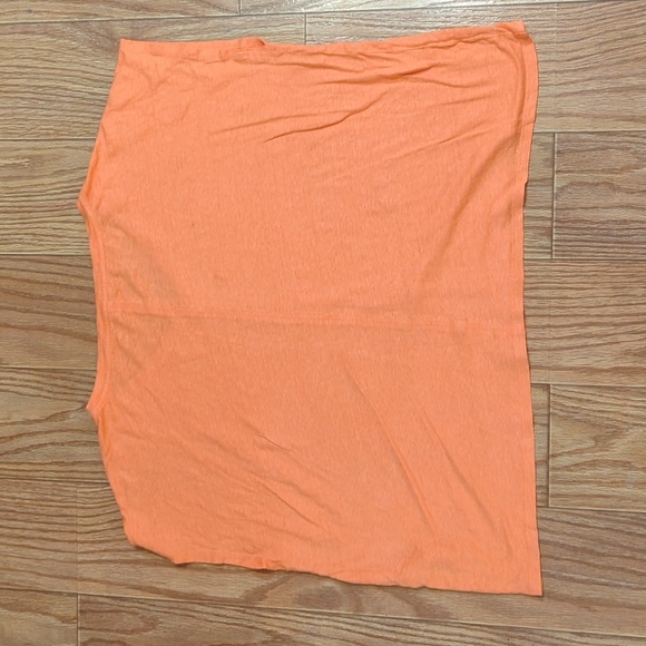 Eileen Fisher Orange Boxy Crop T-Shirt - Picture 4 of 6